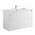 Mueble con lavabo de 100 cm hecho de aglomerado con acabado en blanco brillante Klea Gala