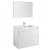 Conjunto de baño de 80 cm de aglomerado con un acabado en color blanco brillante Klea Gala
