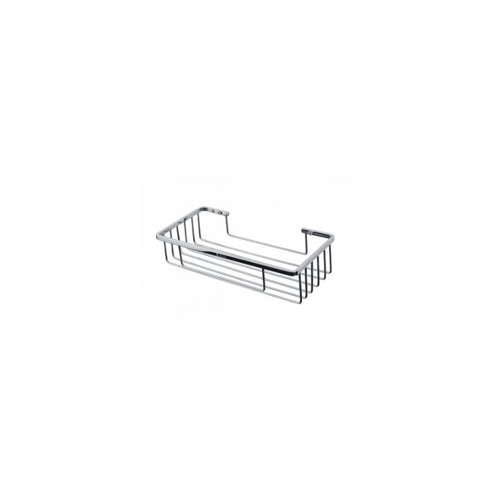 Cesta Saboneteira de design retangular para casa de banho de 6 cm com acabamento de cor cromado LUXE - Unisan Sanindusa