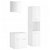 Set de móveis de casa de banho suspenso 3 peças branco-brilhante Vida XL