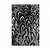 Alfombra de poliamida de 300x80 cm con un diseño de plumas en acabado color blanco y negro Forme