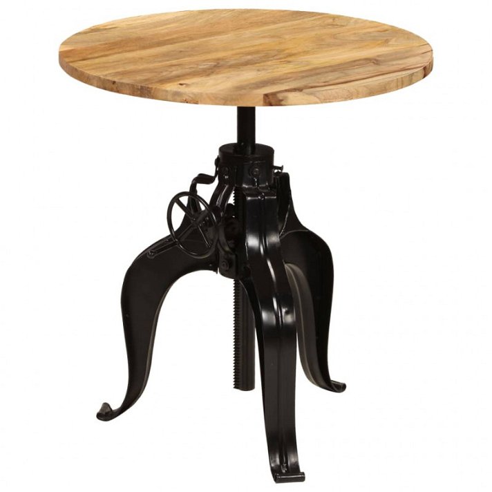 Tavolo rotondo in legno di mango e acciaio Vida XL
