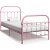 Estructura de cama fabricada en metal para varias medidas de colchones con acabado rosa VidaXL