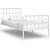 Estructura cama con listones metal blanco 100 cm VidaXL