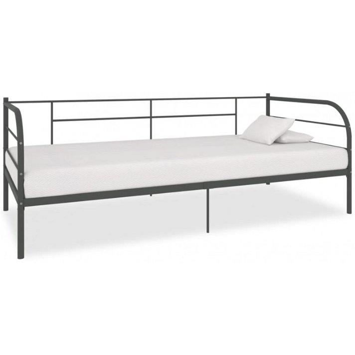 Estructura de cama de metal gris 96 cm VidaXL