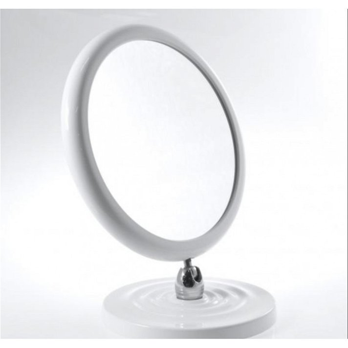 Espejo de mesa con doble lente con estructura en plástico ABS y PC blanco Toeletta Koh-i-noor