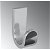 Colgador para baño de pared en aluminio 3x8x4,6 cm acabado cromado Materia Koh-i-noor