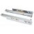 Set of 2 concealed drawer runners with push-in drawers made of zinc-plated steel Silver finish Emuca