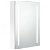 Armario de baño con espejo y LED 1 puerta 50x70 cm blanco brillante VidaXL