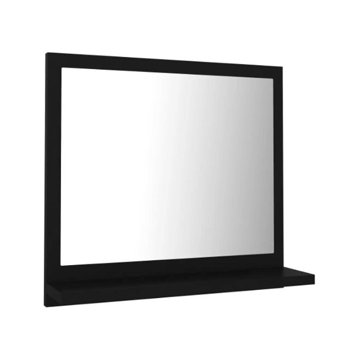 Espejo de baño con estante 40x37 cm negro VidaXL