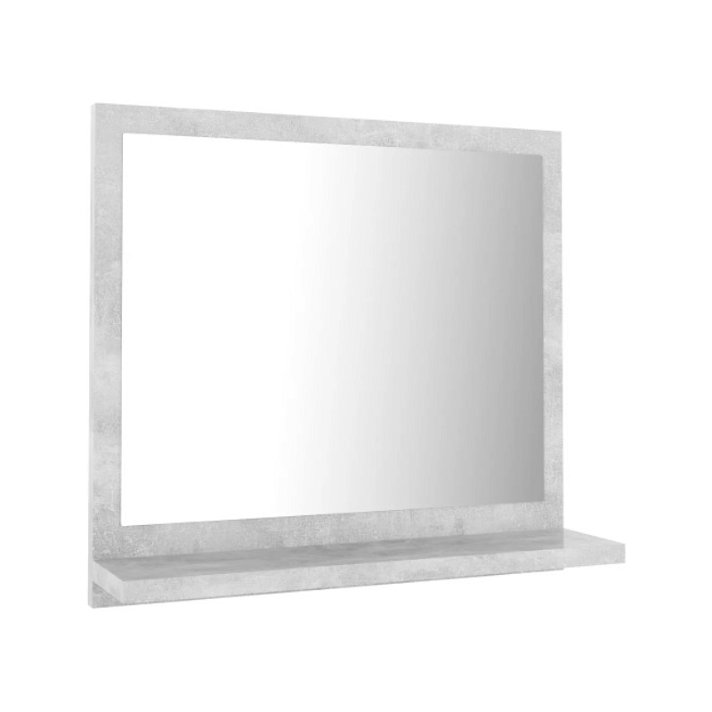 Espejo de baño con estante 40x37 cm gris hormigón VidaXL