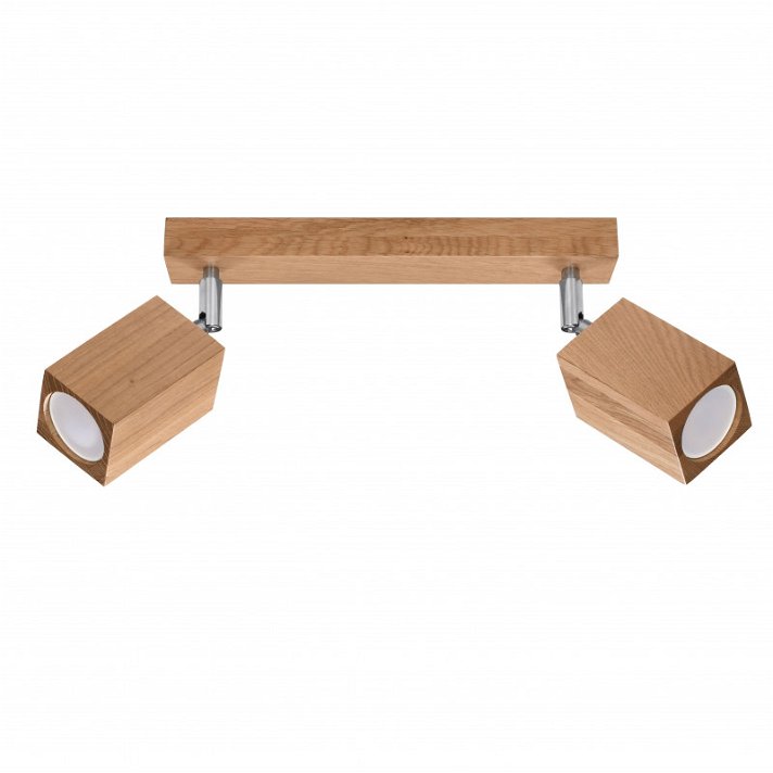 Plafón para techo fabricado en madera color roble con un diseño rectangular Keke 2 Sollux