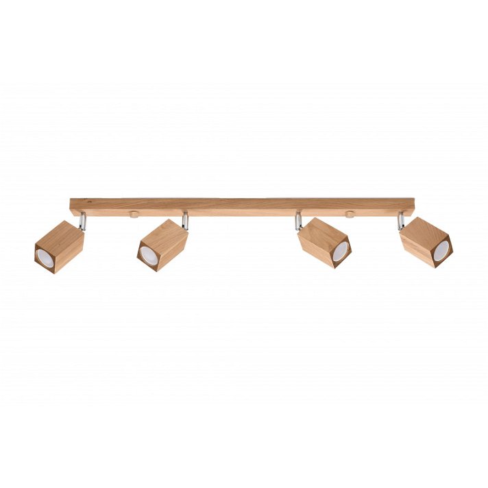 Plafón para techo fabricado en madera color roble con un diseño rectangular Keke 4 Sollux