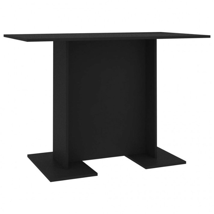 Mesa de comedor de aglomerado negro 110x60 cm VidaXL