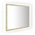 Espejo de baño con LED rectangular 60x37 cm roble VidaXL