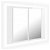 Armario de baño con espejo doble LED 60x45 cm blanco brillante VidaXL