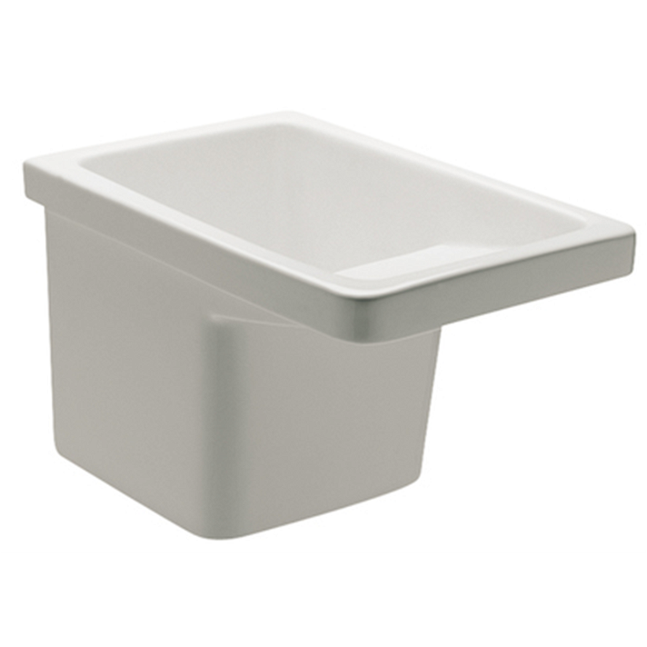 Roca Henares porcelain white 60cm laundry sink for inset or countertop installation