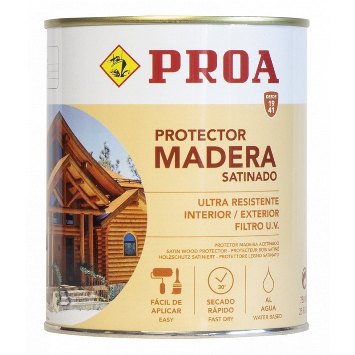 Protector al agua ultraresistente para madera de interior y exterior de color transparente Lasur Proa