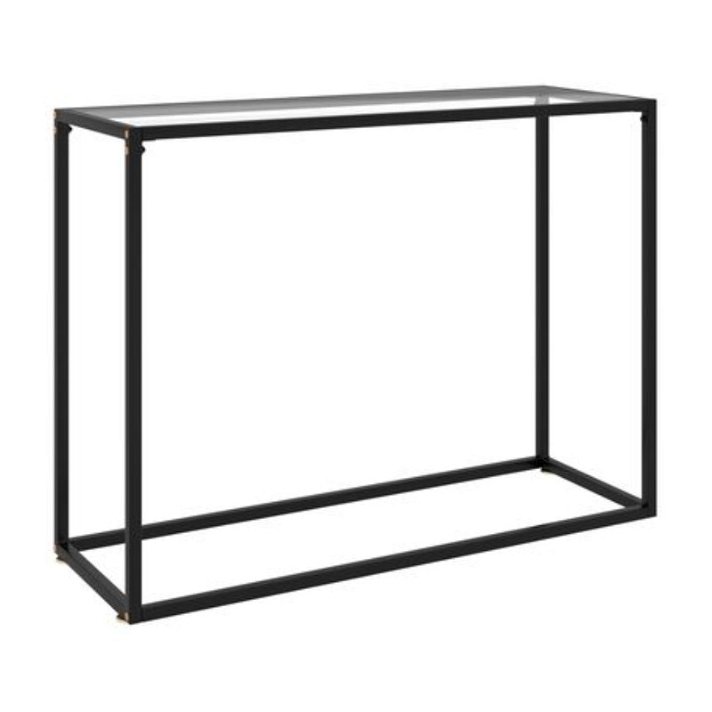 Mesa consola de vidro transparente 100 cm Vida XL