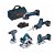 Pack de 5 herramientas (amoladora - talador - 3 sierras) más cargador y baterías Profesional Bosch