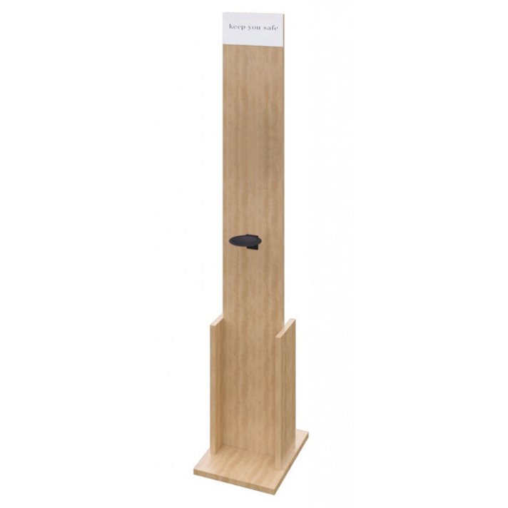 Station d'hygiène pour distributeur simple ou double fabriquée en bois Wellbeing Cosmic