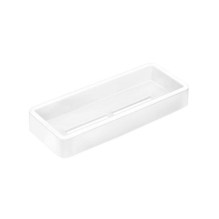 Tablette porte-savon en laiton et en plastique avec finition blanc brillant BWC Cosmic