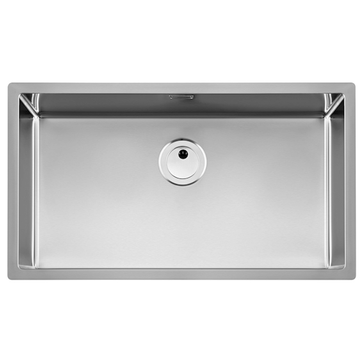 Roca Prague rectangular stainless steel kitchen sink 79cm