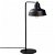 Lámpara de mesa de metal con brazo y campana en acabado color negro Berceste Forme