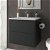 Mueble de baño de 60 cm con dos cajones y lavabo incluido de acabado negro mate Optimus Salgar