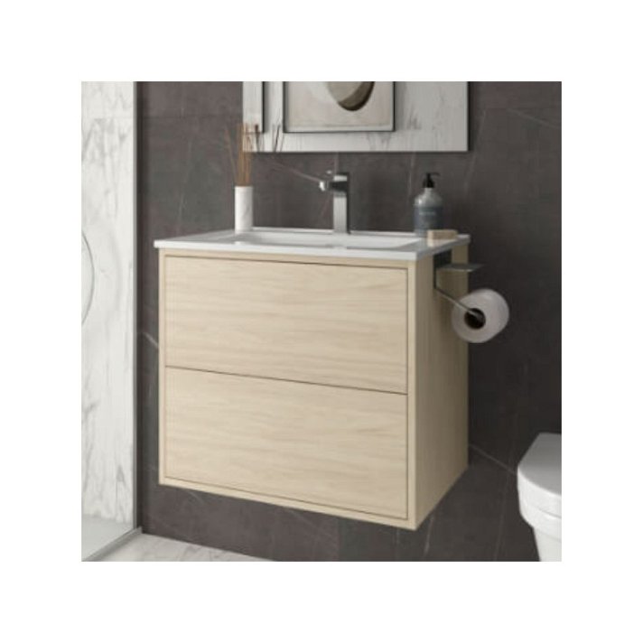 Mueble de baño de 61 cm con dos cajones y lavabo incluido de acabado nordic Optimus Salgar