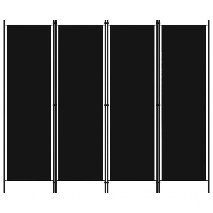Biombo de pie 4 paneles negro Vida XL