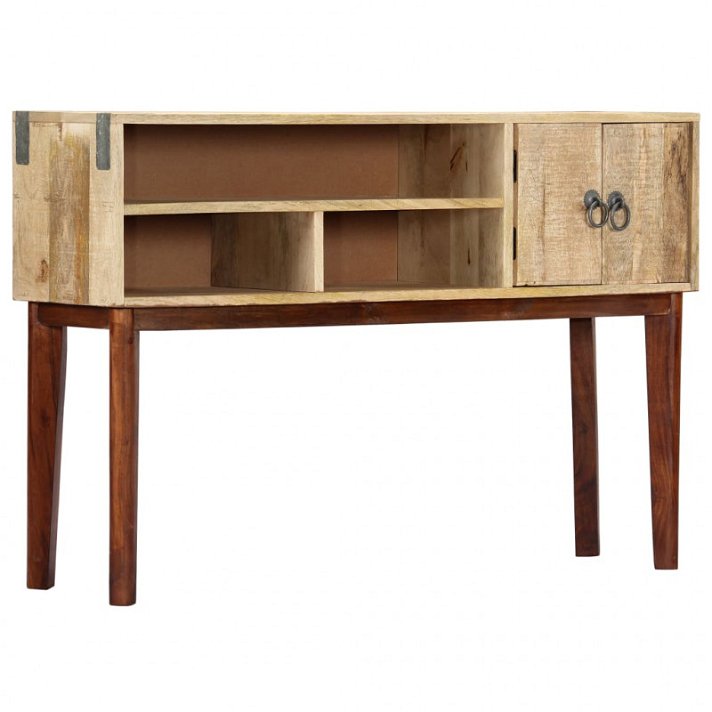 Mesa consola de madera mango rugosa 115x30 cm VidaXL