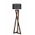 Lámpara de pie en madera de nogal con pantalla cilíndrica negra de 43x150 cm Maçka Forme