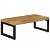 Mesa de centro de madera rústica y acero negro Vida XL