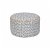 Puf de tejido acrílico con un relleno de silicona de 60 cm en estampado de puntos en blanco y negro Dombi Forme