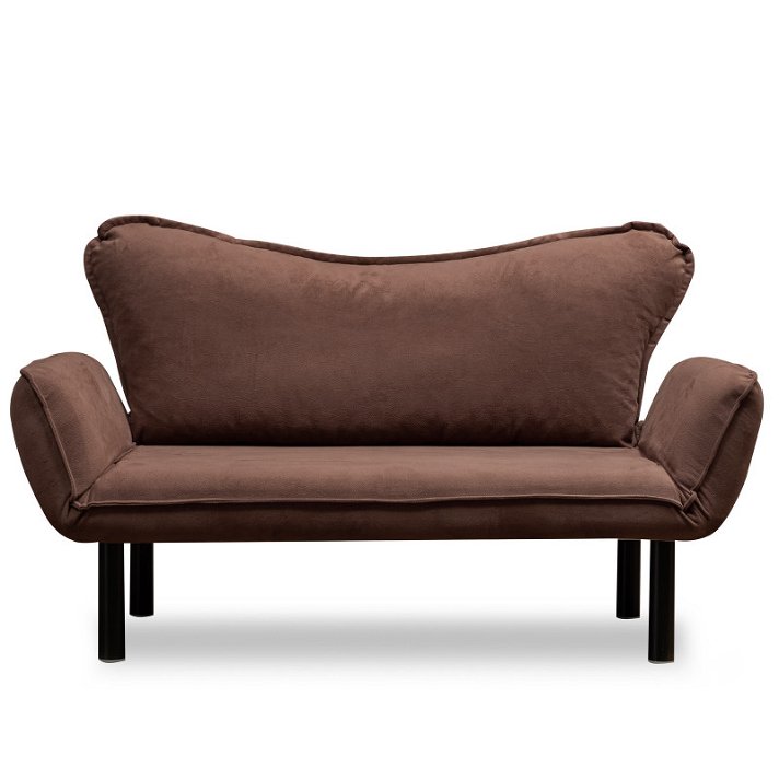 Sillón de metal tapizado en tela poliéster reclinable con un acabado en color marrón Chatto Forme