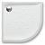 Receveur de douche d'angle en porcelaine de 100 cm avec finition blanche Malte Roca