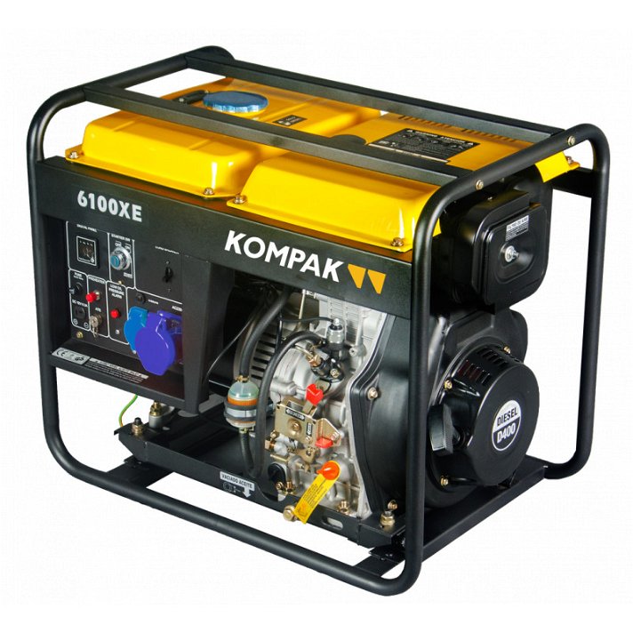 Generador diesel con motor de 4 tiempos potencia máxima de 5500 W K6100XE Kompak