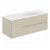 Mueble con lavabo a la derecha de 140,5 cm fabricado en resina sintética y PVC Mod Cosmic