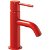 Grifo monomando para lavabo con caño de 17 cm fabricado de latón con acabado de color rojo S Study TRES