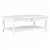 Mesa de centro de estilo francés de 110x40x60 cm fabricada en madera y MDF color blanco VidaXL