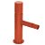 Grifo monomando para bidé con caño de 17 cm de alto fabricado de latón con acabado en color rojo Tub Study TRES