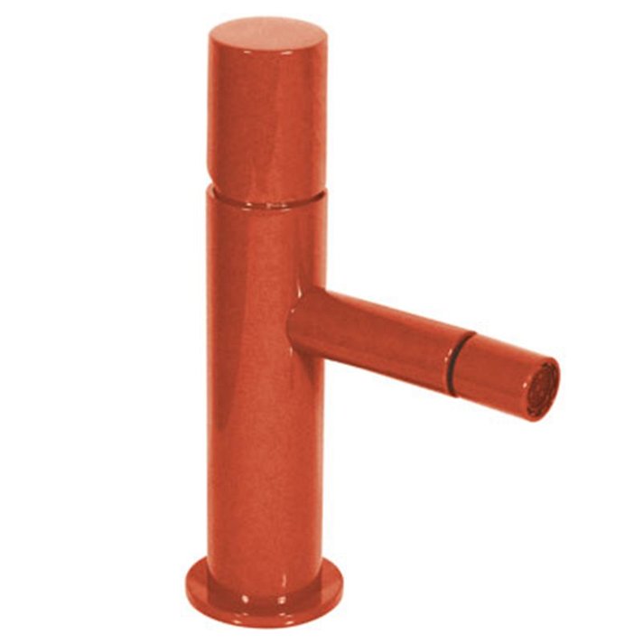Robinet mitigeur pour bidet avec bec de 17 cm de haut fabriqué en laiton avec finition de couleur rouge Tub Study TRES