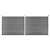 Pack de paneles de valla de 353 cm de madera y plástico con un acabado en color gris VidaXL