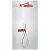 Kit de ducha termostático Rojo de 2 vías con rociador mural y teleduchaSTUDY TRES