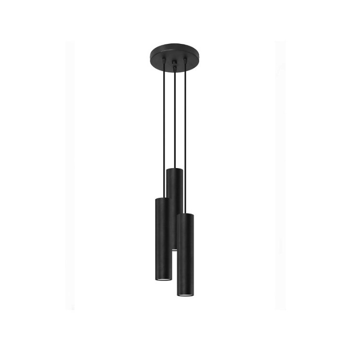 Lámpara para techo fabricada en acero de color negro con un diseño moderno Lagos 3P Sollux