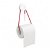 Porte-papier toilette de couleur blanc mat avec corde rouge Diabolo Cosmic