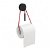 Porte-papier avec installation par adhésif de couleur noir mat avec corde rouge Diabolo Cosmic