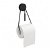 Porte-papier toilette avec corde à installation par adhésif et de couleur noire Diabolo Bath+