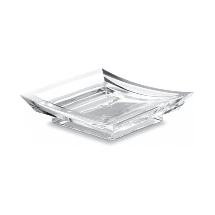 Jabonera para baño fabricado en acrílico transparente de 9,9x9,9 cm ALEXA Unisan